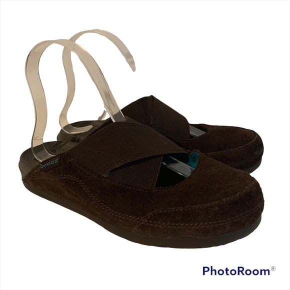 CROCS Shoes Crocs 7 Edie Mule Slip On Suede Shoe Slip On Soft
